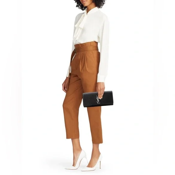 Like New! YSL Saint Laurent Monogram Kate Clutch Cavier Leather MSRP $1,595 - Picture 6 of 16